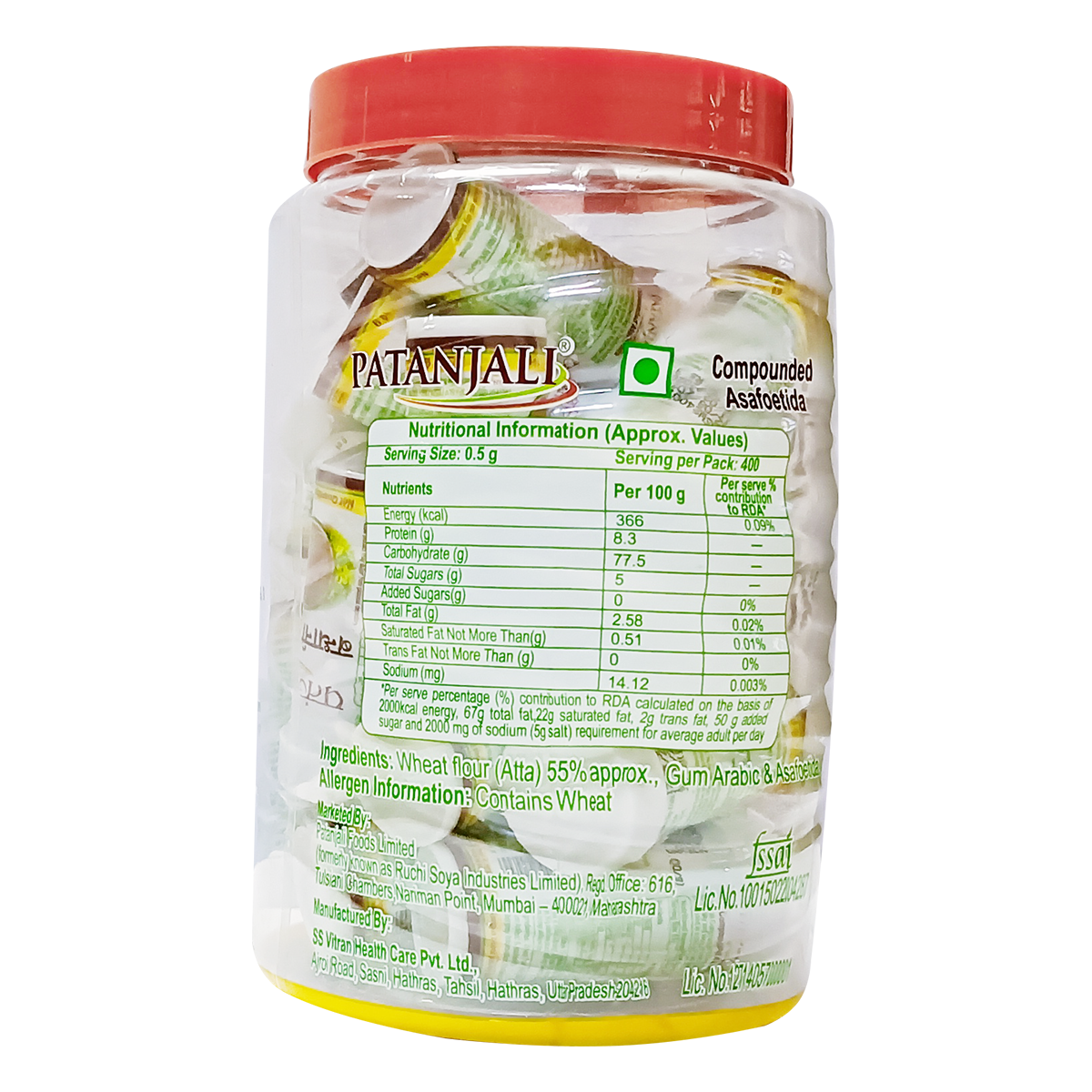 Patanjali Combo-Bandhani Hing 10gm, Pack Of 20, With Gum Arabic & Asafoetida, 200gm