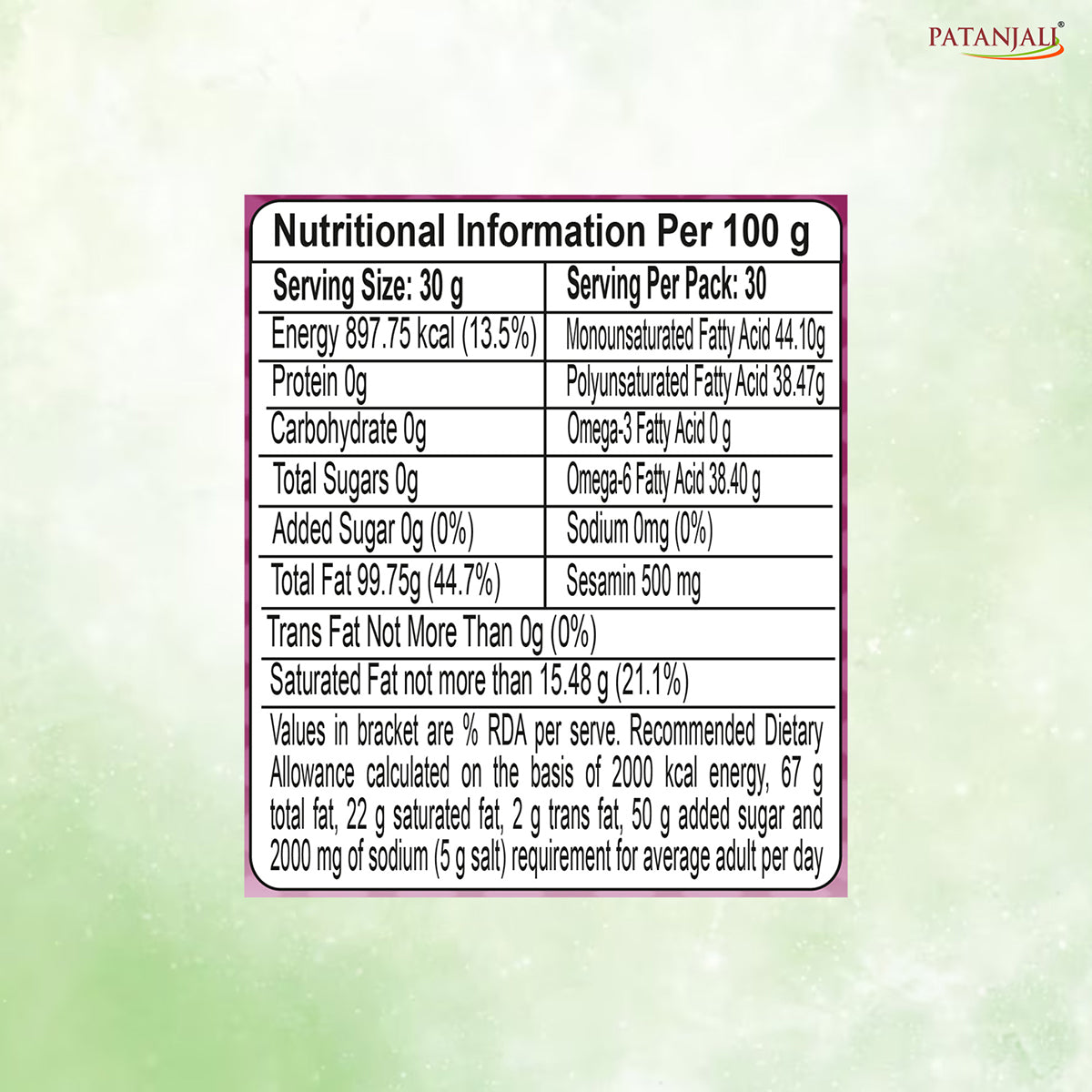 Patanjali Sesame Oil (B) 500ml