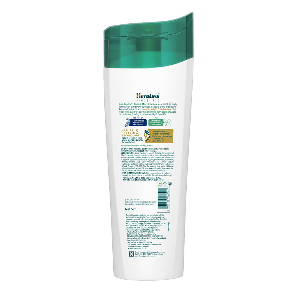 Himalaya Anti-Dandruff Cooling Mint Shampoo, 100% Free From Dandruff & Itching | 180ml