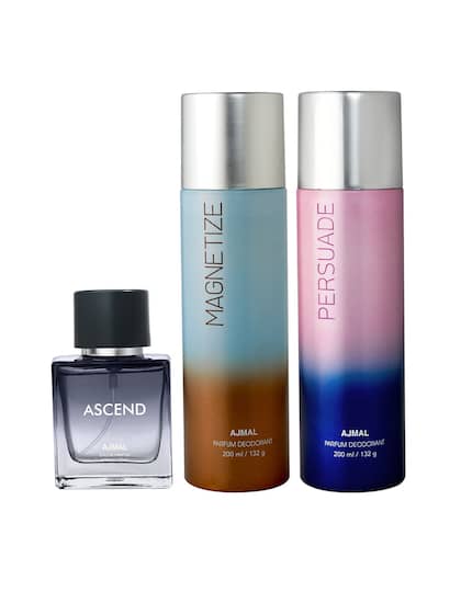 Ajmal Persuade & Magnetize Deodrant 200ml 6.7 Fl.oz. Each X2 & Ascend Eau De Parfum 50ml 1.6 Fl.oz. For Unisex | Combo Of 3