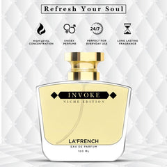 La French Invoke Eau De Perfume 100ml 3.4 Fl.oz. | Long Lasting & Unisex Fragrance | Perfect For Everyday Use