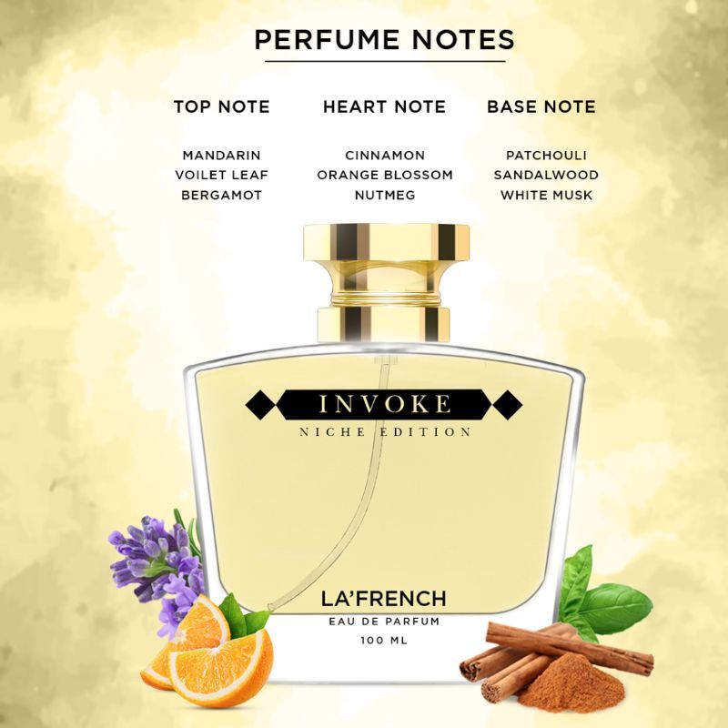 La French Invoke Eau De Perfume 100ml 3.4 Fl.oz. | Long Lasting & Unisex Fragrance | Perfect For Everyday Use