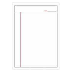 A4 Size, Pads, Writing Notepads, 50 Single Side Ruled & Unruled Sheets Per Pad, Pads, White, 6pcs