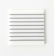 Transparent Memo Sticky Notes, 50 Sheets Sticky Pet Note, Line Designed, White - Pack Of 3