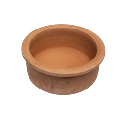 Exclusive Range Unglazed Clay Pot For Cooking & Serving 1 Liters, Red-Ochre (Gerua)