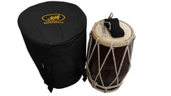 Sheesham Wooden Dholak Bolt Tuned - Brown Color | Perfectly Symmetric Round Dholak - Professional Studio Recording Style Dholak