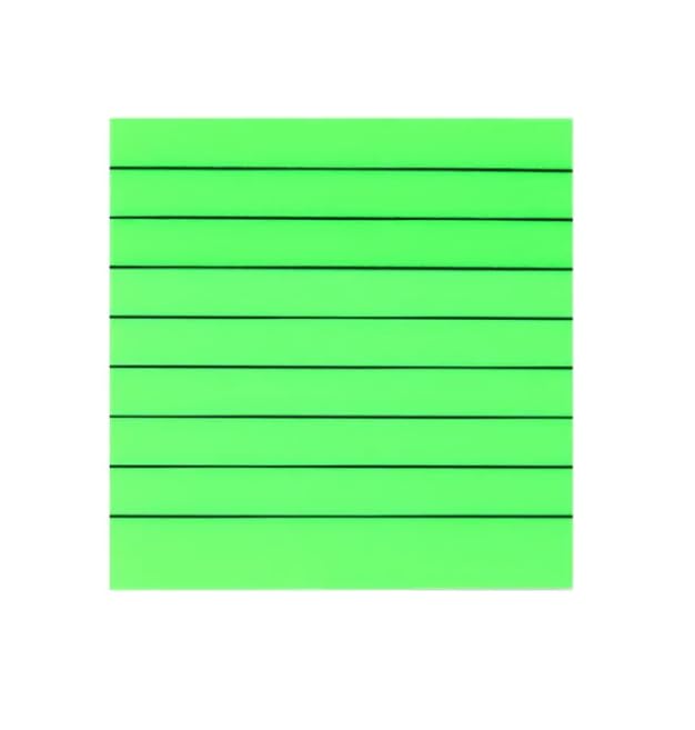 Transparent Memo Sticky Notes, 50 Sheets Sticky Pet Note, Line Designed, Green - Pack Of 3