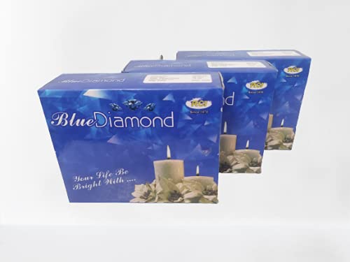BLUE DIAMOND SMOKELESS COLOURFUL CANDLES 3 PACKS | 15 CANDLES IN ONE PACK