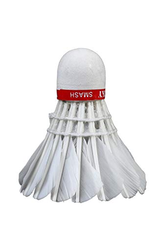 Vicky Smash Feather Shuttlecock Ideal For Friendly Matches , Competitions | White , Pack Of 10