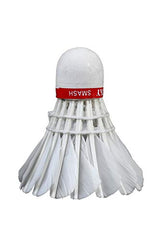 Vicky Smash Feather Shuttlecock Ideal For Friendly Matches , Competitions | White , Pack Of 10