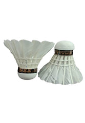 Shallu Deluxe White Feather Badminton Shuttlecock With Heavy Cork And Excellent Flite | Pack Of 20