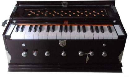 Harmonium For Beginner Or Students - 2 Reeds (Base-Male), 3 1/4 Octave, 39 Keys, 7 Stopper Finish Lacquer | Tuning A440 Hz Pitch - Two Side Carry Handles