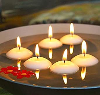 BULK BUY FLOATING WHITE CANDLES SET OF 20 | BURNING TIME 9 HOUR | EVENT CANDLES