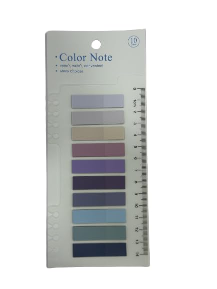 Sticky Note Tabs, Colored Writable & Repositionable Book Flags Tabs Strip Index Tabs - No 1