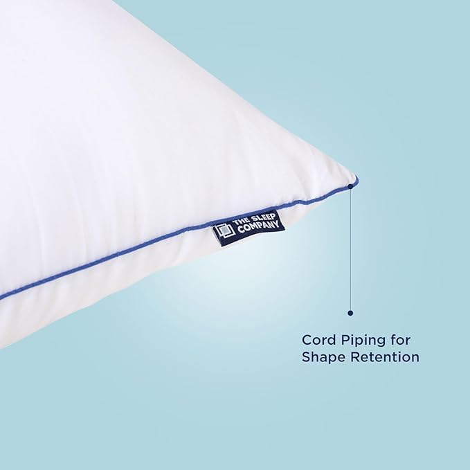 100% Virgin Microfiber Filling Super Soft Pillow, Bed Pillow, White - Rectangular Shape, Ideal For All Sleepers, Washable, Easy Care, Super Soft Comfort Pillow - Pack Of 2