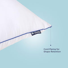 100% Virgin Microfiber Filling Super Soft Pillow, Bed Pillow, White - Rectangular Shape, Ideal For All Sleepers, Washable, Easy Care, Super Soft Comfort Pillow - Pack Of 2
