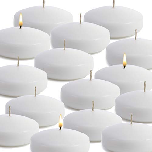BULK BUY WHITE FLOATING CANDLES SET OF 48 | PERFECT FOR COUPLE DATE NIGHT CANDLE