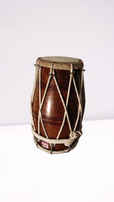 Special Sheesham Wood Dholak Drum With Padded Bag - Brown | Perfectly Symmetric Round Dholak - Dholak For Festival, Wedding, Satsang | Very Easy To Tune