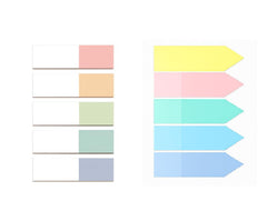 200 Sheets Premium Transparent Index Tabs & Arrow Sticky Notes Set, Memo Pads - Multicolor