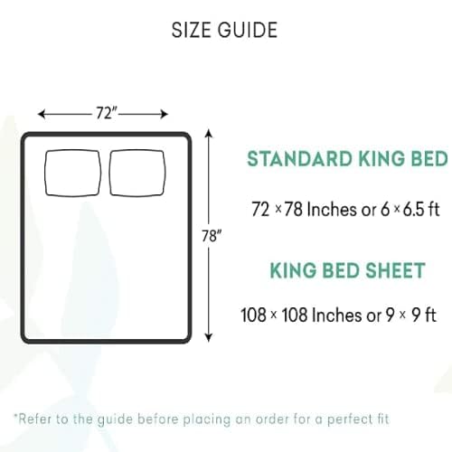 Feel Glace Cotton Bedsheets Elastic Fitted Printed King Size Double Bedsheet With 2 Pillow Covers - 72x78x10 Inches, Beige | Premium Feel Cotton Bedsheets