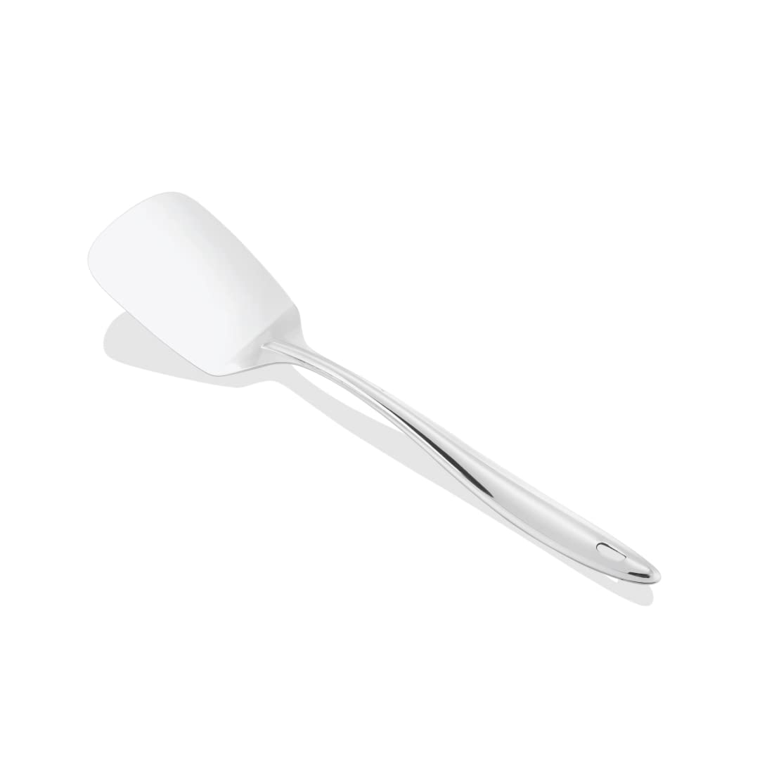 Silver Stainless Steel Sigma King Medium Plain Turner, 28.5 Cm | Easy To Clean & Dishwasher Safe