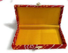 Emporium - Multipurpose Printed Box, Cash Box, Gaddi Box, Jewellery Box, Shagun, Gift Box Shagun & Wedding, Colour - Multicolour, Material - Fabric