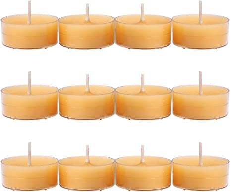 PURE BEES WAX TEALIGHT CANDLE PACK OF 12 | PERFECT FOR GIFT PACK