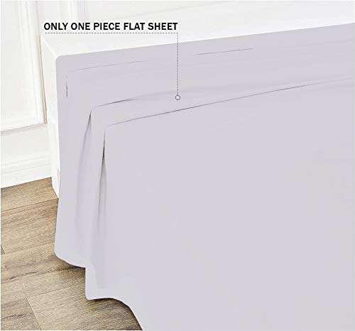 Single Bedsheets Size - 60 X 90 Inches, Grey | 750 Thread Count Sateen Finish Luxuries - Ideal For Guest Room, Hotel Quality | 1 Piece Bed Sheet