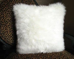 Small Fur Pillow, Cushions For Sofa - Beige, Light Green, White & Black, Standard Size - 12 X 12 Inches | Soft Pillow, Washable, Easy To Clean - Pack Of 4 | Best Pillow - Model 1