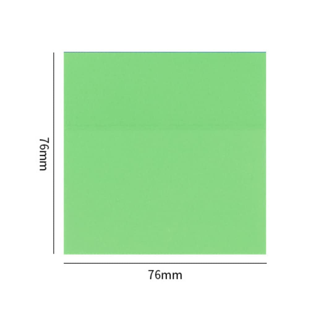 Sticky Notes Pastel Sticky Note Clear Self - Sticky Annotation, Waterproof | Pack Of 3, Green
