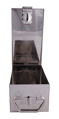 Stainless Steel Locker Boxes, Cheque Book Box, Jewellery Boxes, Cash Box, Bank Locker Box, Peti Size - 8 Inch Cash Box (8" Long (Small) - 8" X 4" X 3"), Colour - Silver