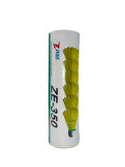 Zege Ze-350 Badminton Nylon Shuttlecock For Adults | Green , Pack Of 6 , Ideal For Play And Practice Sessions