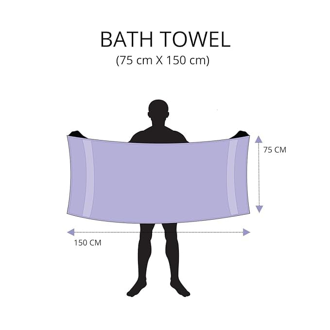 Home Elite Cotton Bath Towel 400 Gsm (Lavender)