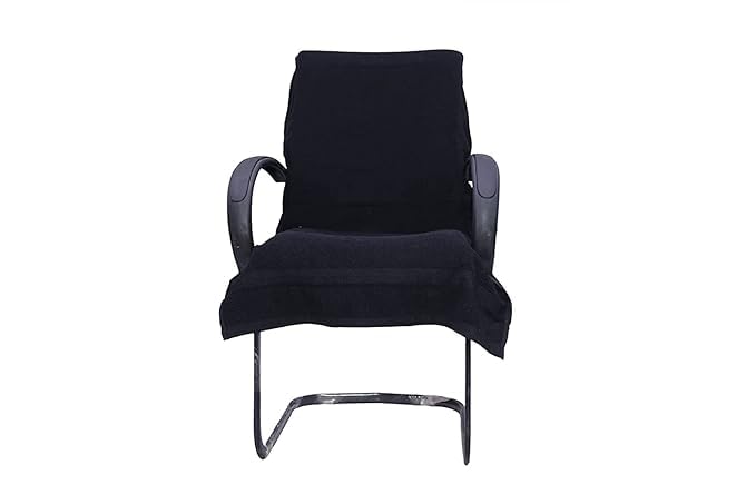 Vvip Home 100% Cotton Luxary Office Chair Towel 550 Gsm (Black)