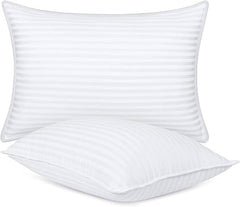 Bed Pillows, Down Alternative Bedding Cooling Pillow For Sleeping, White, Standard Size - 16 X 24 Inch | Soft & Breathable Cover, Soft Pillow, Easy Care, Comfortable Pillow - Pack Of 4