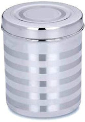 Silver Stainless Steel Containers With Lid For Home & Kitchen | Durable Storage Box - Kitchen Dabba With Lid, 1.5 Liters - Stainless Steel Deep Storage Box