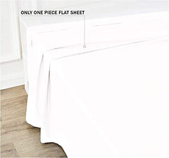 100% Cotton Double Bedsheets Size - 81 X 96 Inches, White | 750 Thread Count Sateen Finish Luxuries - Ideal For Guest Room, Hotel Quality | 1 Piece Bed Sheet