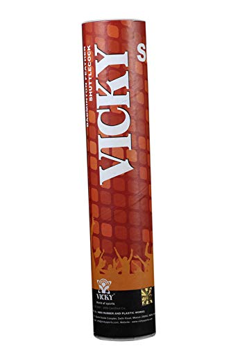 Vicky Smash Feather Shuttlecock Ideal For Friendly Matches , Competitions | White , Pack Of 10