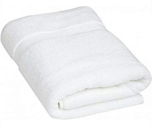 B.H Cotton Jumbo Size Bath Towel 600 Gsm (White)
