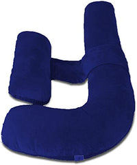 Pregnancy Pillow, Maternity Body Pillow For Sleeping, H Shaped Pillow, Dark Blue - 55 Inch | Full Body Pillow, Pregnancy Pillow For Pregnant Women, Support Belly & Back, Velvet Cover