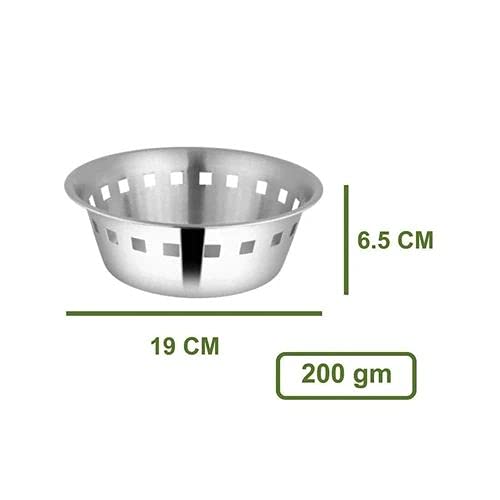High Grade Stainless Steel Majestic Bread Basket 20.5 Cm, Silver | Rust Free, Easy To Clean & Dishwasher Safe