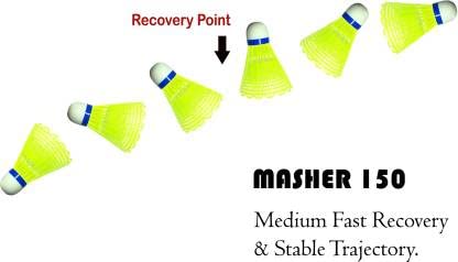 Agnolia Badminton Nylon Shuttlecock With Fine & Furnished Quality | Yellow , Pack Of 10 , Excellent Flight & Balance