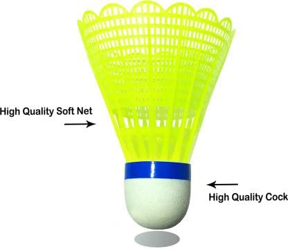 Agnolia Badminton Nylon Shuttlecock With Fine & Furnished Quality | Yellow , Pack Of 10 , Excellent Flight & Balance