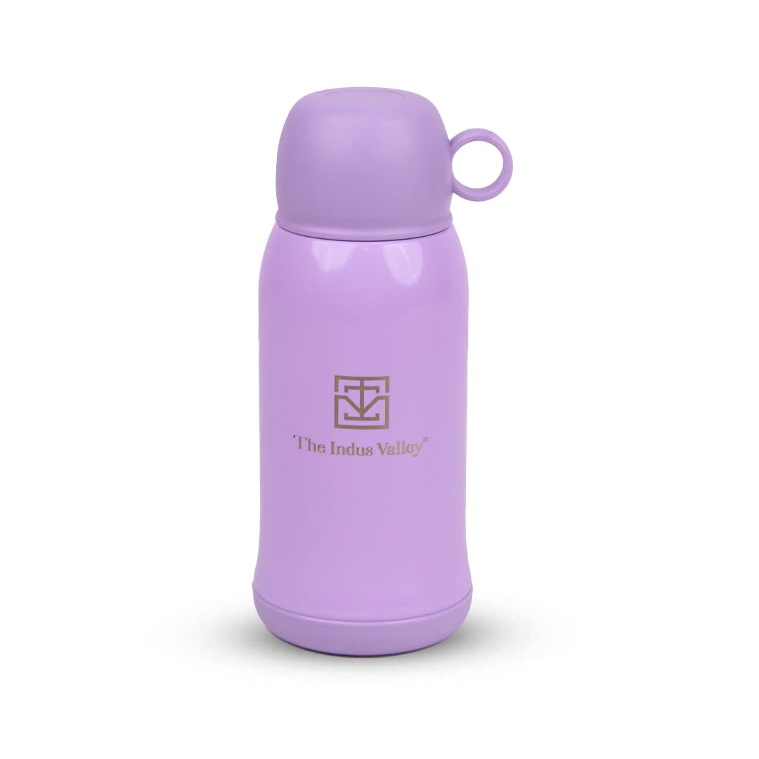 Pro-Hydro Vacuum Insulated Kids Sippy With 2 Lids - Food Grade Stainless Steel | Leak Proof, BPA Free 450ml, Purple