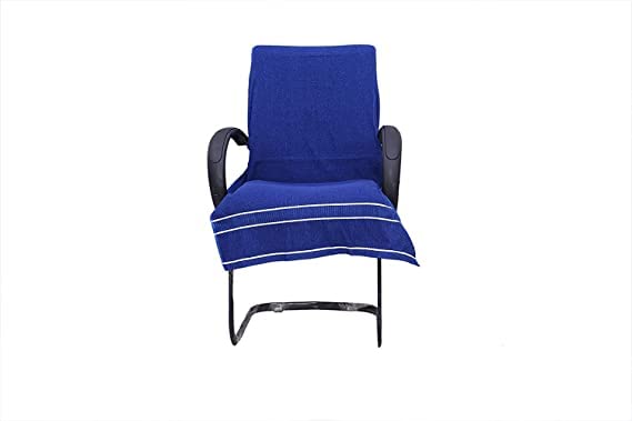 Lrsdaa 100% Cotton Single Large Ultra Soft Chair Towel 550 Gsm (Dark Blue)