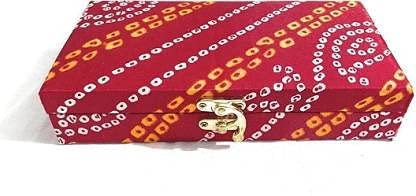 Emporium - Multipurpose Printed Box, Cash Box, Gaddi Box, Jewellery Box, Shagun, Gift Box Shagun & Wedding, Colour - Multicolour, Material - Fabric