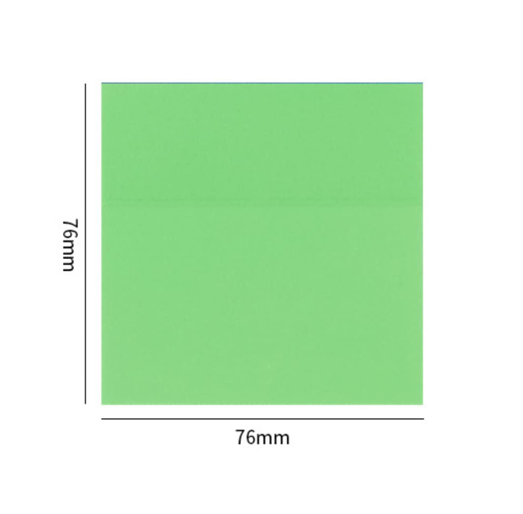 Transparent Memo Sticky Notes, 50 Sheets Sticky Pet Note, Stationery, Green - Pack Of 3