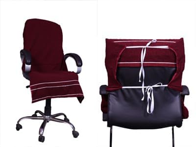 Vvip Home 100% Cotton Luxary Office Chair Towel 550 Gsm (Maroon)