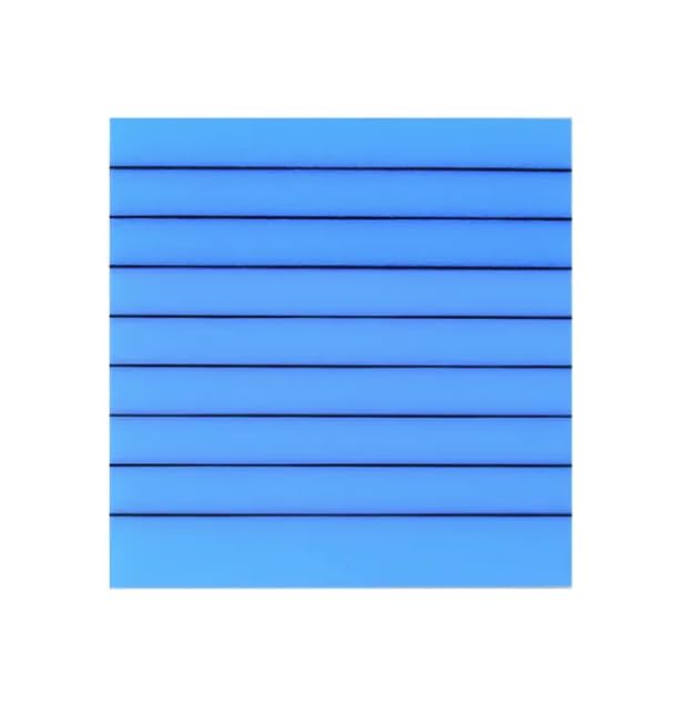 Transparent Memo Sticky Notes, 50 Sheets Sticky Pet Note, Line Designed, Blue - Pack Of 3