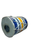 Musical Instrument Kids Dholak Drum Rope & Ring Design - Multicolor | Perfectly Symmetric Round Dholak - Dholak For Festival, Wedding, Satsang | Punjabi Dhol Drum, Housewarming Gifts